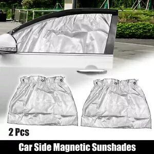 2 個の黒い車のウィンドウシェード サイドウィンドウ用 プライバシーを維持 70 x 52 cm 2 Pcs Black Ca..