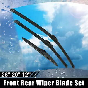 3個 26インチ 20インチ 12インチ フロントガラスワイパーブレード トヨタ ハイランダー 2008-2019 Jフ..