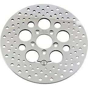 ポリッシュステンレススチール ドリルドリアブレーキローター ハーレーツーリング 08-20用 Polished St..