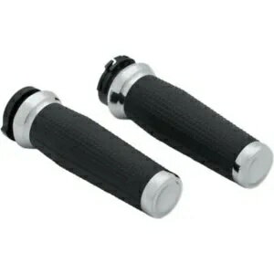 Kuryakyn 5940 クローム脱穀機ハンドグリップ ハーレー 1" ケーブル操作スロットル用 Kuryakyn 5940 Ch..