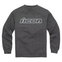 Icon メンズ スラント クルーネック チャコール グレー スウェットシャツ Icon Men's Slant Crewneck Charcoal Gray ...