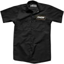 Thor S9 スタンダード ブラック ワーク シャツ - ピット クルー ショップ ボタンアップ シャツ 全サイズ Thor S9 Standard Black Work Shirt - Pit Crew Shop Button Up Shirt All Sizes
