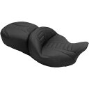 マスタング 79006 ハーレーツーリング 08-21 用ワンピース デラックス ツーリング ブラック シート Mustang 79006 One-Piece Deluxe Touring Black Seat for Harley Touring 08-21