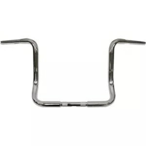 LA チョッパーズ クローム 1 1/4 インチ エイプ ハンガー ハンドルバー 12 インチ ハーレー バットウィング フェアリング FLHT LA Choppers Chrome 1 1/4