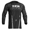 Thor Pulse ジャージ MX ダートバイク オフロード用 - モノブラック/ホワイト メンズ サイズ XL Thor Pulse Jersey for ...