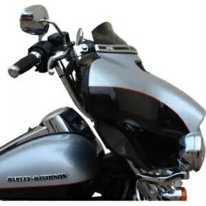 Klock Works フレア ウィンドシールド 4インチ ブラック ハーレーダビッドソン FLHT 2014-21用 Klock Werks Flare Windshield 4