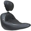 MUSTANG 79041 ブラック ツーリング ソロ シート バックレスト付き ローライダー & スポーツ グライド用 MUSTANG 79041 Black Touring Solo Seat w/ Backrest for Low Rider & Sport Glide