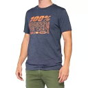 100% 商標ロゴ オレンジ / ヘザー ネイビー T シャツ T シャツ - サイズ L 100% Trademark Logo Orange / Heather Navy T-Shirt Tee Shirt - Size Large
