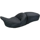 マスタング 79007 ワンピース デラックス ツーリング ブラック ヒーテッド シート ツーリング用 08-20 Mustang 79007 One-Piece Deluxe Touring Black Heated Seat for Touring 08-20