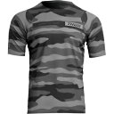 Thor Assist カモグレー半袖ジャージ T シャツ BMX MTB サイクリング用 Thor Assist Camo Gray Short-Sleeve...
