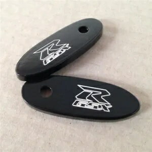 ミラーブロックオフベースプレートスズキ Gsxr 600 750 1000 1100 Gsx-R ブラック Mirror Block Off Base Plates For Suzuki Gsxr 600 750 1000 1100 Gsx-R Black