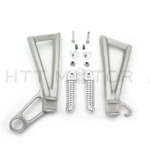 後部助手席フットペグ フットレストブラケット ヤマハ 2006-2010 YZF R6S シルバーに適合 Rear Passenger Foot Pegs Footrest Brackets Fit Yamaha 2006-2010 YZF R6S Silver