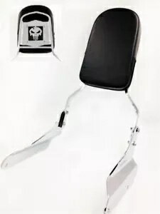 スカルバックレストシーシーバー レザーパッド付き ホンダマグナ750 VF750/250 VF250 Ch用 Skull Backrest Sissy Bar with Leather Pad For Honda Magna 750 VF750/250 VF250 Ch