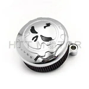 スカル エアクリーナーキット ハーレー 2008-2017 ロードキング FLHR ロードグライド FLTRX クロム用 Skull Air Cleaner Kit For Harley 2008-2017 Road King FLHR Road Glide FLTRX Chrom