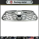 フロントバンパーアッパーグリルアセンブリ 2020-2022 トヨタ ハイランダー クロームトリム用 Front Bumper Upper Grille Assembly For 2020-2022 Toyota Highlander Chrome Trim