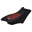 ホンダ 2023 - 2003 Rincon Trx 650/680 シートカバー すべて黒/赤リブ #416 Honda 2023 - 2003 Rincon Trx 650/680 seat cover all BLACK/RED ribs #416(2)