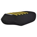 2020 Skidoo Summit X-Expert シートカバーEnjoy Mfg製オールブラック/イエローリブ#425 2020 Skidoo Summit X-Expert Seat Cover By Enjoy Mfg all BLACK/YELLOW ribs #425(2)