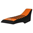 ホンダ TRX 200 グリッパー シート カバー By Enjoy ブラック サイド オレンジ トップ ブラック リブ #275 Honda TRX 200 Gripper Seat Cover By Enjoy BLACK sides ORANGE top BLACK rib #275(2)