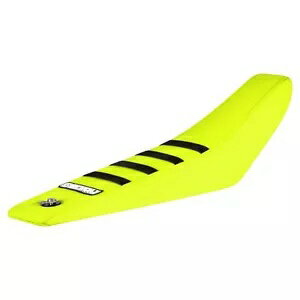 2024 Gasgas MC 50 シートカバーEnjoy MFG製オールネオンイエロー、ブラックリブ付き #422 2024 Gasgas MC 50 Seat Cover By Enjoy MFG all NEON YELLOW w/ BLACK ribs #422