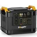 BougeRV ポータブル発電所 1200W 1100Wh 太陽光発電機 LiFePO4 屋外用 BougeRV Portable Power Station 1200W 1100Wh Solar Generator LiFePO4 for Outdoor