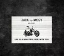Custom Life is a Beautiful land with You 12インチ x 18インチのメタルサイン。結婚祝い Custom Life i...