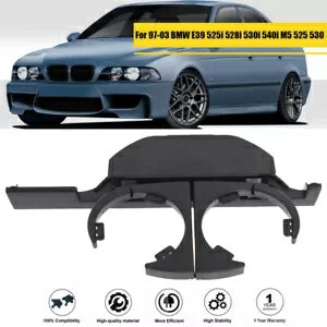 新品 1997-2003 BMW E39 525i 528i 530i 540i M5 フロントブラックコンソールカップホルダー NEW For 1997-2003 BMW E39 525i 528i 530i 540i M5 Front Black Console Cup Holder