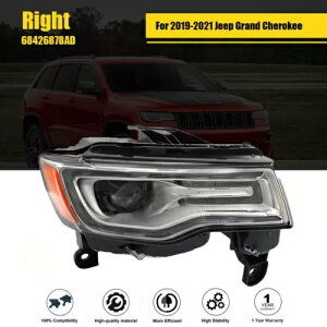 ヘッドライトアセンブリ 2019-2021 ジープ グランドチェロキー 助手席側 HID/キセノン用 Headlight Assembly For 2019-2021 Jeep Grand Cherokee Passenger Side HID/Xenon