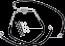 08-13 ハーレー FLHT/FLHR DS 拡張フロント ブレーキ ライン キット +6 下部/上部 ABSなし 08-13 for Harley FLHT/FLHR DS Ext Front Brake Line Kit +6 Lower/Upper W/O ABS