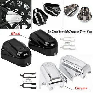バーシールドリアアクスルカバースイングアームキャップハーレーソフテイル FLSTC FLSTN FLS 08-17 Bar..