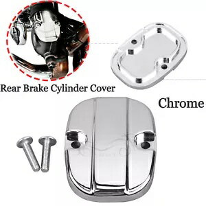 クローム リア ブレーキ マスター シリンダー カバー ハーレー ツーリング ロードキング 2008-20 に適合 Chrome Rear Brake Master Cylinder Cover Fit For Harley Touring Road King 2008-20