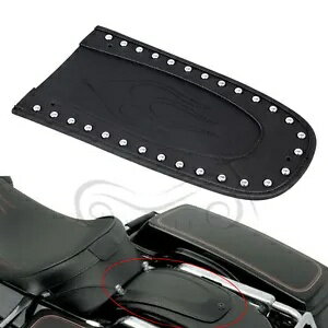 ブラック PU レザー リベット リアフェンダーよだれかけ ハーレー ロード グライド カスタム FLTRX 米..