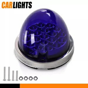 ユニバーサル クリア ブルー レンズ スイカ (19 LED) マーカー フロント ウインカー ライト 新品 Unive..