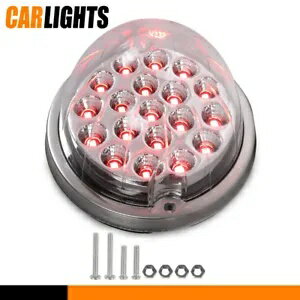 ユニバーサル クリアレンズ付き スイカ (19 LED) マーカー フロント ウインカー ライト レッド Univers..