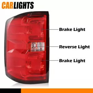 左 1x 運転席側テールライト ブレーキランプ 2014 - 18 シボレー シルバラード 1500 に適合 Left 1x Driver Side Tail Light Brake Lamp Fit For 2014 - 18 Chevy Silverado 1500