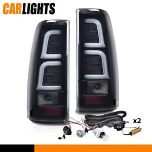 LED テールライト ブレーキランプ スモークレンズ 99-06 シボレー シルバラード 左&右に適合 LED Tail Lights Brake Lamps Smoke Lens Fit For 99-06 Chevy Silverado Left&Right