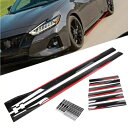 日産マキシマ用光沢ブラックスタイル78.7インチサイドスカートロッカーパネルリップスプリッター For Nissan Maxima Glossy Black Style 78.7" Side Skirts Rocker Panel Lip Splitter