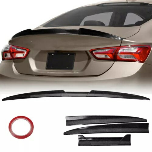 シボレーマリブ 2005-2023 リアトランクスポイラーリップ屋根尾翼カーボンルック For Chevrolet Malibu 2005-2023 Rear Trunk Spoiler Lip Roof Tail Wing Carbon Look