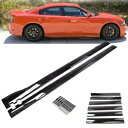 78.7インチ サイドスカート スプリッター パネル リップグロス ブラック ダッジ チャージャー チャレンジャー SRT用 78.7" Side Skirt Splitter Panel Lip Gloss Black For Dodge Charger Challenger SRT