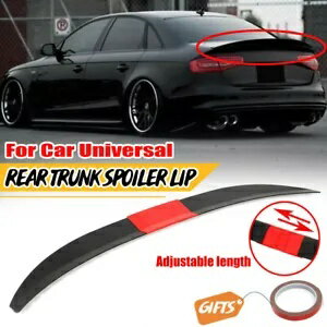 調整可能なリアトランクスポイラーリップルーフテールウィングブラックユニバーサル車セダン L Adjustable Rear Trunk Spoiler Lip Roof Tail Wing Black Universal For Car Sedan L
