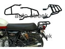 ロイヤルエンフィールドツインズインターセプター650ラックに適合、パニア取り付けキット付きブラック Fit For Royal Enfield Twins In...