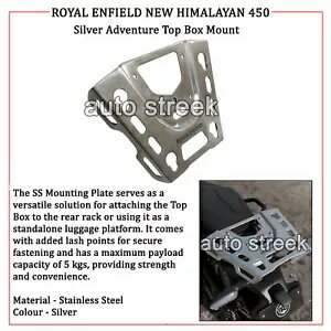 ロイヤル エンフィールド New Himalayan 450 シルバー アドベンチャー トップ ボックス マウント Royal Enfield New Himalayan 450 Silver Adventure Top Box Mount