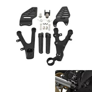 ブラックフロントドライバーフットペグフットレストブラケットヤマハ YZF R6 2006-2016 に適合 Black Front Driver Foot Pegs Footrest Bracket Fit For Yamaha YZF R6 2006-2016