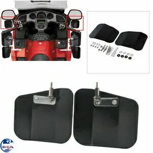 ペアブラックエアウィングディフレクターフロントガラスミラーマウントホンダ F6B GL1800 01-16 Pair Black Air Wing Deflector Windshield Mirror Mount For Honda F6B GL1800 01-16