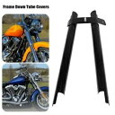 ブラックフレームダウンチューブカバーハーレーヘリテージソフテイルクラシック FLSTC 2000-2006 Black Frame Down Tube Covers For Harley Heritage Softail Classic FLSTC 2000-2006(2)