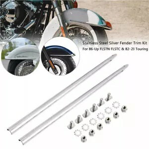 USA スライバー フロントフェンダー スピア トリム ハーレー ソフテイル ヘリテージ クラシック FLSTC に適合 USA Sliver Front Fender Spear Trim Fit For Harley Softail Heritage Classic FLSTC