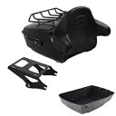 ブラックキング トランクバックレスト 荷物マウントラック ハーレーロードグライド 2014-24 に適合 Black King Trunk Backrest Luggage Mount Rack Fits For Harley Road Glide 2014-24