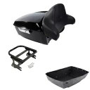 ブラック キング パック トランク マウント バックレスト ハーレー ツアーパック エレクトラグライド 97-08 に適合 Black King Pack Trunk Mount Backrest Fit For Harley Tour-Pak Electra Glide 97-08