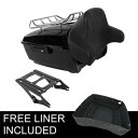 ブラックキング トランクバックレストマウント ハーレーツアーパック CVO ストリートグライド 2014-24 に適合 Black King Trunk Backrest Mount Fit For Harley Tour Pak CVO Street Glide 2014-24