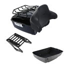 ブラックキング トランク バックレスト マウント ラック ハーレー ツアー パック パック FLTRX 14-24 US に適合 Black King Trunk Backrest Mount Rack Fit For Harley Tour Pak Pack FLTRX 14-24 US