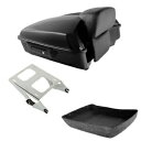 チョップドトランク ブラックマウント バックレストラック ハーレーツーリング 14-2024 ツアーパックに適合 Chopped Trunk Black Mount Backrest Rack Fit For Harley Touring 14-2024 Tour Pak